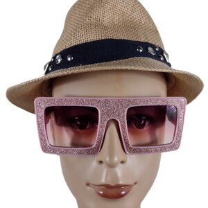 DAZEY SHADES  SQUARE PINK  PLACTIC SUNGLASSES #DSS441